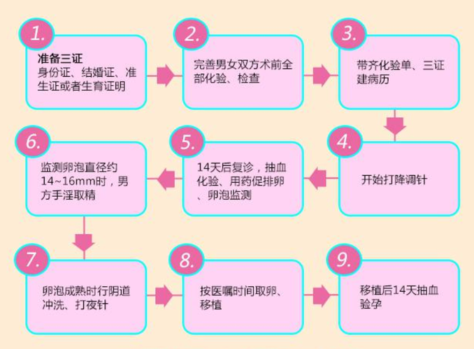 试管婴儿手术步骤、医疗生殖技术、试管婴儿流程